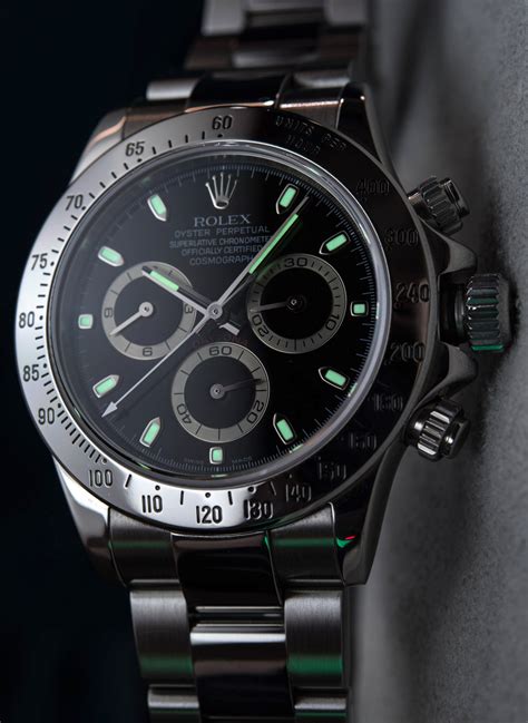 black dial daytona rolex|rolex daytona 116520 40 mm.